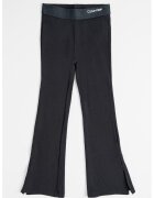 Calvin Klein Pantaloni evazati cu logo - Negru
