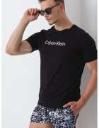 Calvin Klein Pantaloni scurti de baie cu model in carouri - Negru stins/Alb murdar
