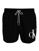 Calvin Klein Pantaloni scurti de baie cu snur de ajustare in talie - Negru
