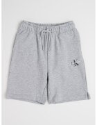 Calvin Klein Pantaloni scurti de bumbac cu imprimeu logo discret - Gri melange