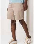 Calvin Klein Pantaloni scurti uni din amestec de bumbac - Maro nisip
