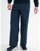Calvin Klein Pantaloni uni cu croiala dreapta - Albastru ultramarin