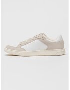 Calvin Klein Pantofi sport cu garnituri de piele intoarsa - Alb/Maro taupe deschis