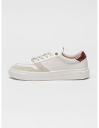 Calvin Klein Pantofi sport cu sireturi si insertii din piele intoarsa Cupsole - Gri deschis/Alb murdar/Violet pruna