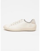 Calvin Klein Pantofi sport de piele cu sireturi - Alb murdar