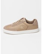 Calvin Klein Pantofi sport din piele cu detalii din piele intoarsa - Bej inchis/Alb murdar