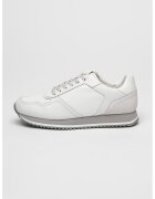 Calvin Klein Pantofi sport din piele cu garnituri din piele intoarsa - Gri deschis/Alb murdar