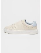 Calvin Klein Pantofi sport din piele cu logo - Alb fildes