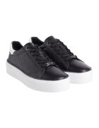 Calvin Klein Pantofi sport din piele cu model monograma - Alb/Negru