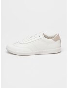 Calvin Klein Pantofi sport din piele cu model uni - Gri deschis/Alb optic