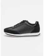 Calvin Klein Pantofi sport din piele ecologica cu garnituri din piele intoarsa - pentru alergat - Negru/Alb murdar