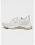 Calvin Klein Pantofi sport din piele si plasa - cu aspect masiv - Alb