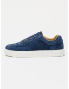 Calvin Klein Pantofi sport low-cut de piele cu sireturi - Bleumarin