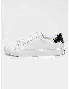 Calvin Klein Pantofi sport low-cut de piele - Negru/Alb optic