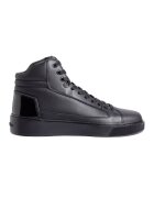 Calvin Klein Pantofi sport mid-high uni de piele - Negru