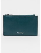 Calvin Klein Portcart din piele ecologica cu detaliu logo - Verde aquamarin