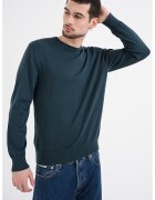 Calvin Klein Pulover cu decolteu la baza gatului si logo discret - Verde englez