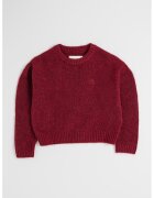 Calvin Klein Pulover din amestec de lana cu detaliu logo - Visiniu