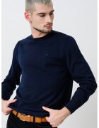 Calvin Klein Pulover din lana cu decolteu la baza gatului - Albastru ultramarin
