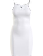 Calvin Klein Rochie de plaja din bumbac organic cu bretele inguste - Alb