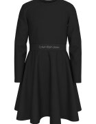 Calvin Klein Rochie evazata cu logo - Negru