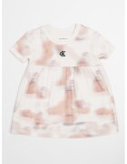 Calvin Klein Rochie evazata cu model abstract - Maro taupe deschis/Alb murdar