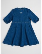 Calvin Klein Rochie evazata de denim cu decolteu la baza gatului - Albastru inchis