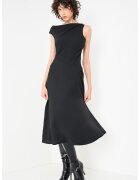 Calvin Klein Rochie midi cu decolteu pe un umar Crepe - Negru