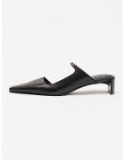 Calvin Klein Saboti de piele cu toc masiv - Negru