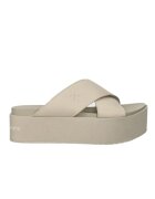 Calvin Klein Saboti pentru femei Flatform Cross - Piele - Bej -