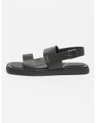 Calvin Klein Sandale din piele - Negru