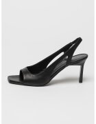 Calvin Klein Sandale slingback de piele cu toc stiletto - Negru
