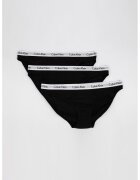 Calvin Klein Set de chiloti cu banda logo in talie - 3 perechi - Negru