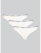 Calvin Klein Set de chiloti cu logo - 3 perechi - Alb/Gri