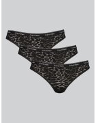 Calvin Klein Set de chiloti cu logo - 3 perechi - Negru/Alb murdar