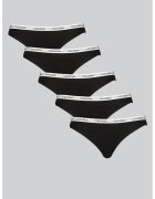 Calvin Klein Set de chiloti cu logo - 5 perechi - Alb/Negru
