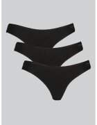 Calvin Klein Set de chiloti tanga cu logo - 3 perechi - Negru