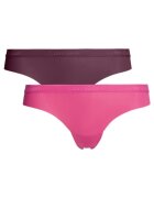 Calvin Klein Set de chiloti tanga uni - 2 Perechi - Roz