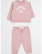 Calvin Klein Set de pantaloni de trening si bluza de trening din amestec de bumbac - Roz prafuit