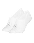 Calvin Klein Set de sosete foarte scurte - 2 perechi - Alb/Gri inchis