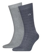 Calvin Klein Set de sosete lungi - 2 perechi - Gri/Gri antracit