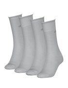 Calvin Klein Set de sosete lungi cu aspect stralucitor - 4 perechi - Gri inchis