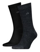 Calvin Klein Set de sosete lungi cu logo - 2 perechi - Negru/Verde englez