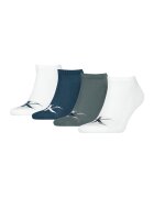 Calvin Klein Set de sosete pana la glezna - 4 perechi - Alb/Gri inchis/Bleumarin