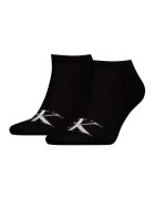 Calvin Klein Set de sosete pana la glezna cu logo - 2 perechi - Negru stins/Alb optic