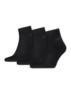 Calvin Klein Set de sosete scurte cu logo - 3 perechi - Negru
