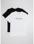 Calvin Klein Set de tricouri cu logo - 2 piese - Negru/Alb optic