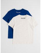 Calvin Klein Set de tricouri uni - 2 piese - Bej deschis/Bleumarin