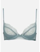 Calvin Klein Sutien cu aspect perforat - Albastru prafuit