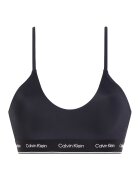 Calvin Klein Sutien de baie cu banda logo - Alb/Negru